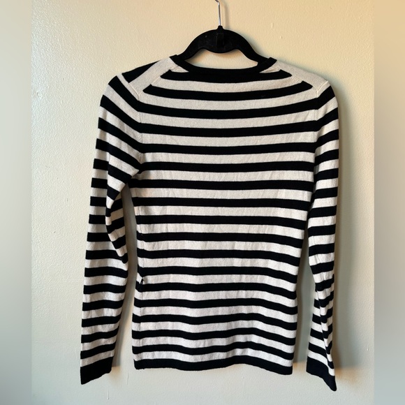 Trina Turk Stripe Sweater Cashmere Silk Wool Size M - Picture 9 of 11